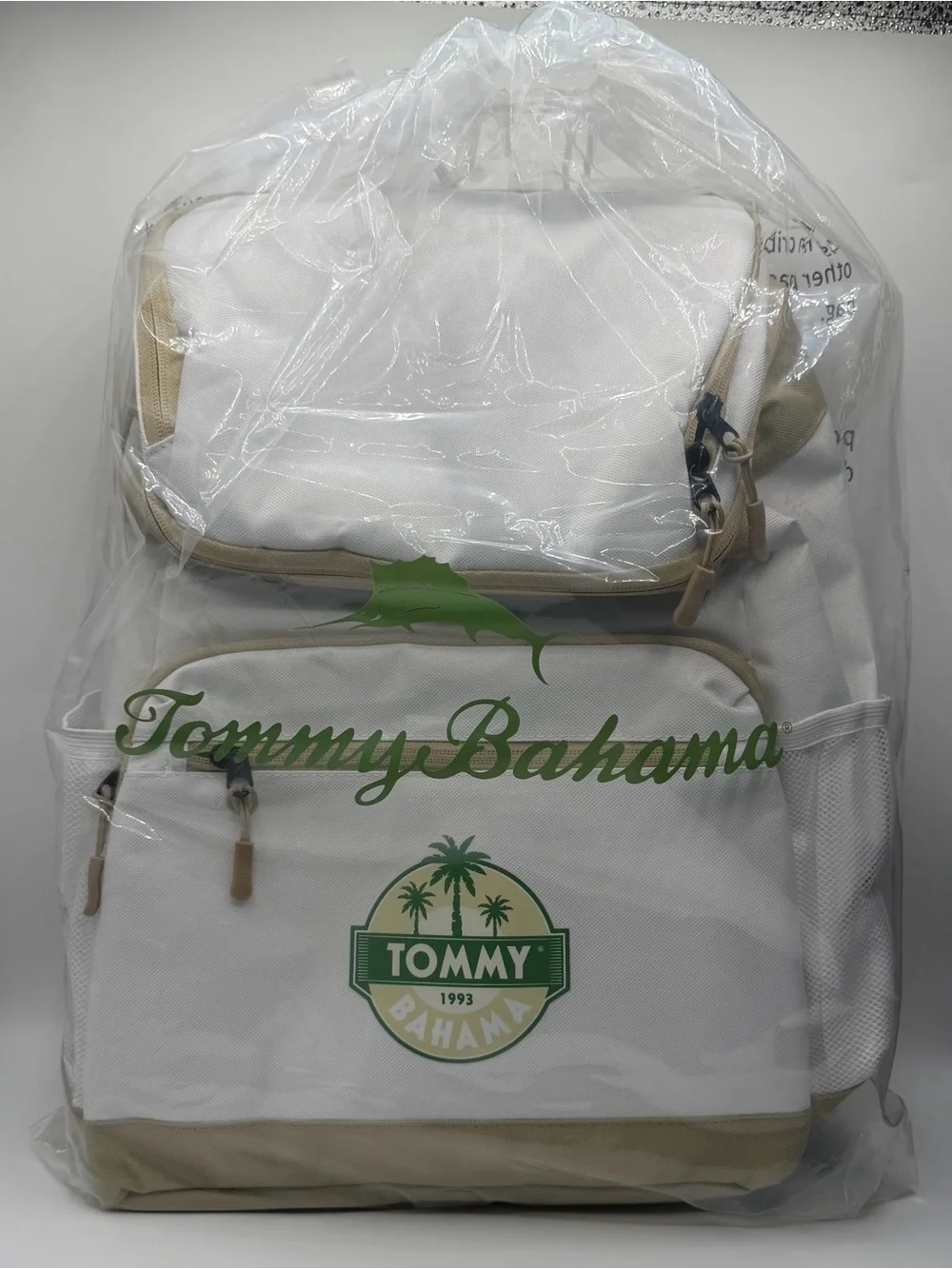 Tommy Bahama Insulated Cooler Canvas Backpack Travel Bag NEW in Original Bag